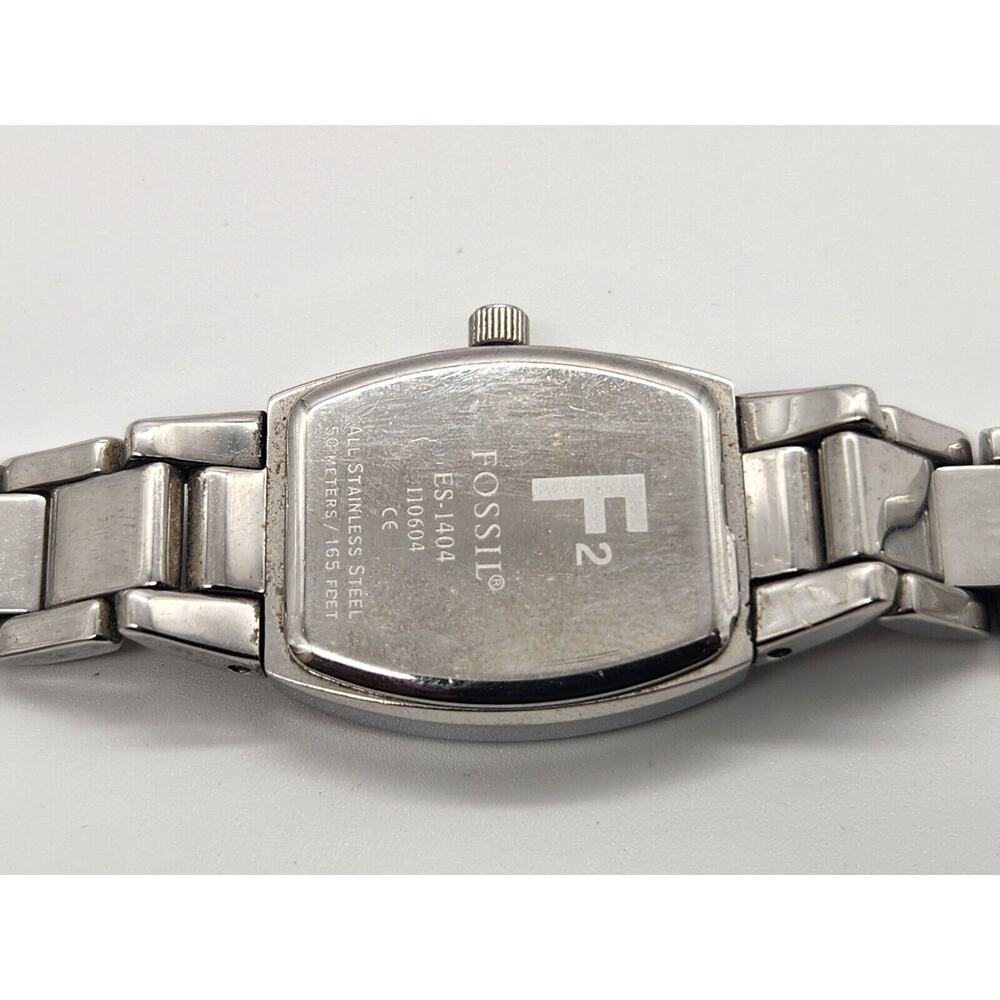 New Battery Fossil F2 Silver Tone Womens Watch ES-1404 - Picture 4 of 6